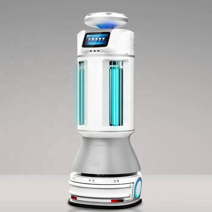 Robot guida di pulizia leggero UV-C di disinfezione dell'ospedale del veicolo automatizzato spruzzo 15L